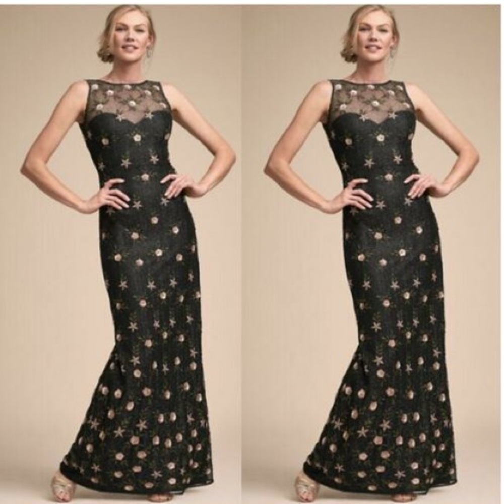 NWOT Anthropologie Black Metallic Beaded Sequin